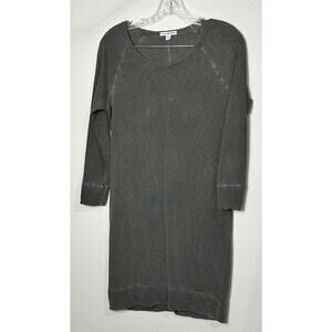 James Perse Standard Women’s Long Sleeve Sweater Dress Gray Cotton Size 1